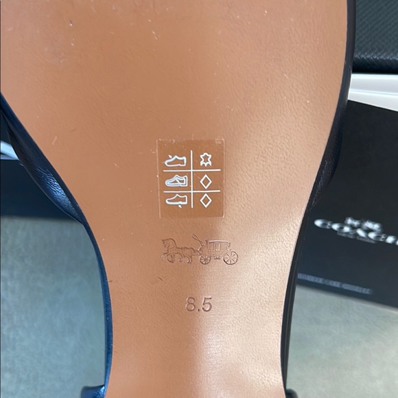 Coach Black Leather Flats for Effortless Elegance Pointy Toes Shoes Size 8.5 - Picture 5 of 7